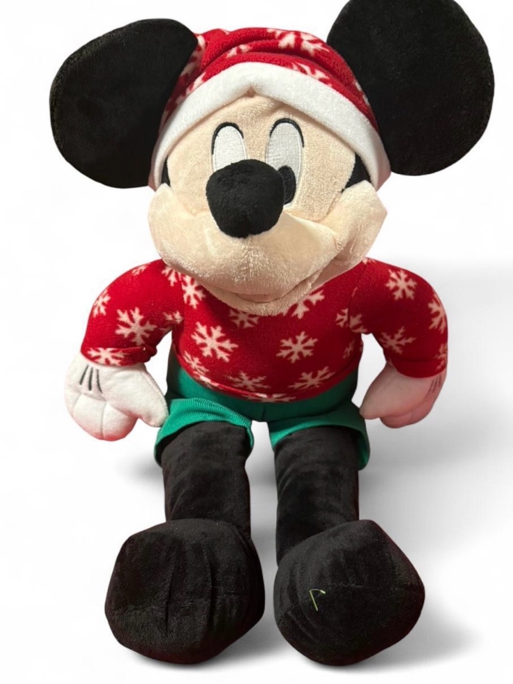 Dan Dee Collectors Mickey Mouse Holiday Plush - Red Snowflake Sweater